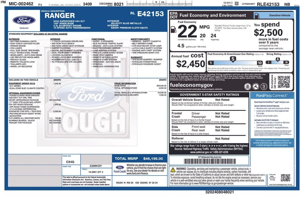2024 Ford Ranger XLT
