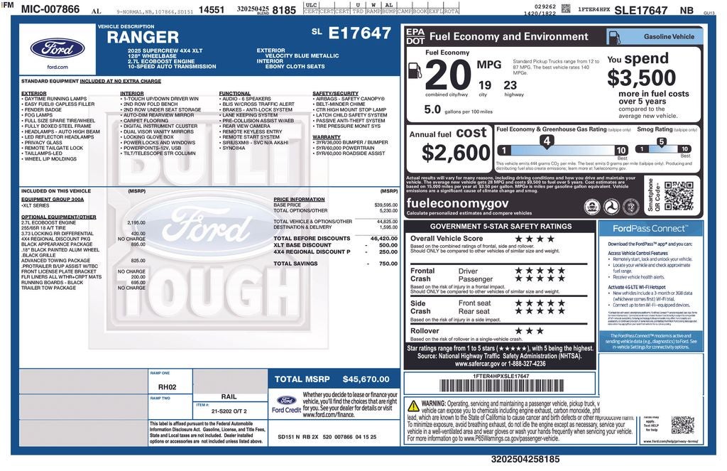 2025 Ford Ranger XLT