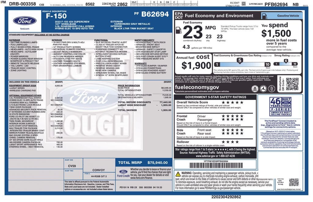 2023 Ford F-150 Lariat