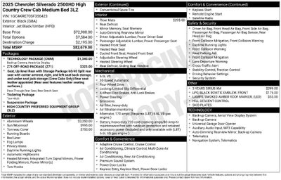 2025 Chevrolet Silverado 2500HD High Country