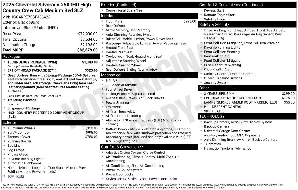 2025 Chevrolet Silverado 2500HD High Country