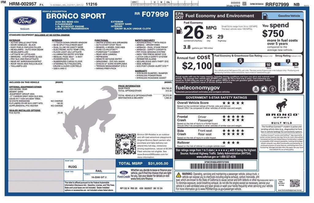 2024 Ford Bronco Sport Big Bend