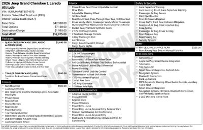2026 Jeep Grand Cherokee L Altitude 4x4