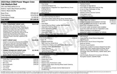 2023 RAM 2500 Power Wagon Crew Cab 4x4 6'4' Box