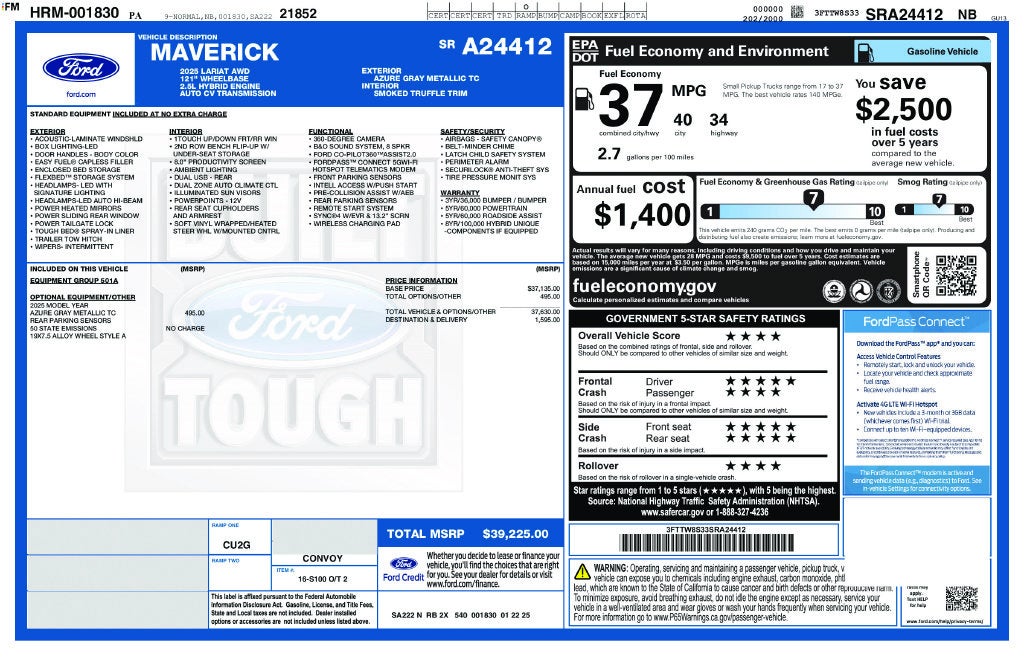 2025 Ford Maverick Lariat