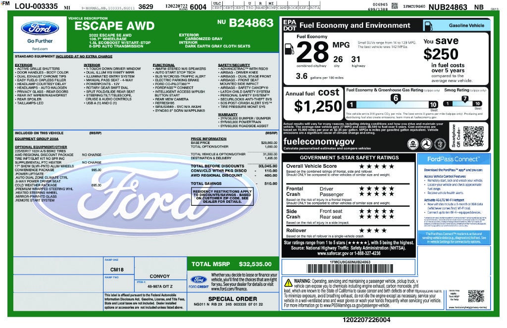 2022 Ford Escape SE