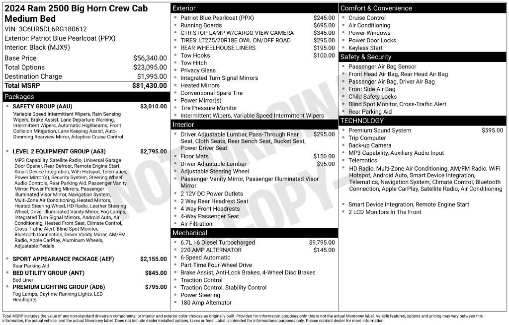 2024 RAM 2500 Big Horn