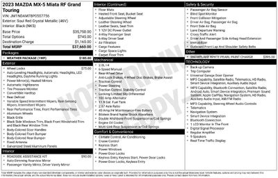 2023 Mazda Mazda Miata RF Grand Touring